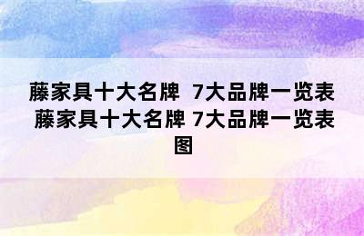 藤家具十大名牌  7大品牌一览表 藤家具十大名牌 7大品牌一览表图